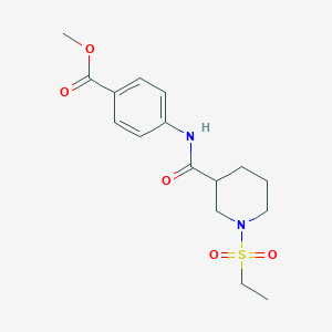 molecular formula C16H22N2O5S B4635870 Methyl 4-({[1-(ethylsulfonyl)piperidin-3-yl]carbonyl}amino)benzoate 