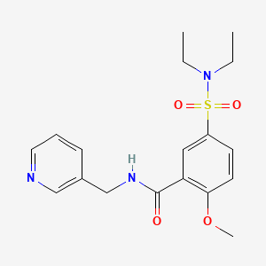 5-[(diethylamino)sulfonyl]-2-methoxy-N-(3-pyridinylmethyl)benzamide