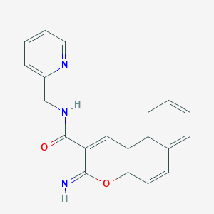 3-imino-N-(2-pyridinylmethyl)-3H-benzo[f]chromene-2-carboxamide