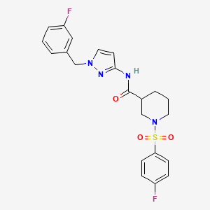 N~3~-[1-(3-FLUOROBENZYL)-1H-PYRAZOL-3-YL]-1-[(4-FLUOROPHENYL)SULFONYL]-3-PIPERIDINECARBOXAMIDE