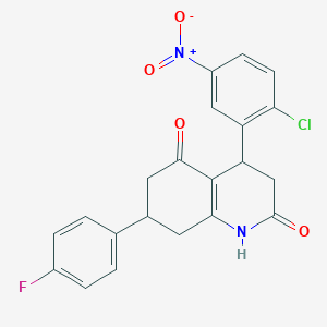 4-(2-chloro-5-nitrophenyl)-7-(4-fluorophenyl)-4,6,7,8-tetrahydroquinoline-2,5(1H,3H)-dione