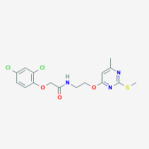 2-(2,4-dichlorophenoxy)-N-(2-{[6-methyl-2-(methylthio)-4-pyrimidinyl]oxy}ethyl)acetamide