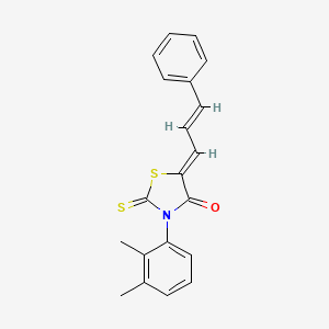 (5Z)-3-(2,3-dimethylphenyl)-5-[(E)-3-phenylprop-2-enylidene]-2-sulfanylidene-1,3-thiazolidin-4-one