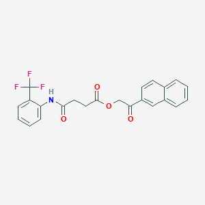 2-(2-naphthyl)-2-oxoethyl 4-oxo-4-{[2-(trifluoromethyl)phenyl]amino}butanoate