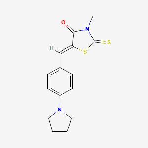 molecular formula C15H16N2OS2 B4636042 3-methyl-5-[4-(1-pyrrolidinyl)benzylidene]-2-thioxo-1,3-thiazolidin-4-one 