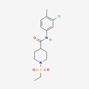 N-(3-chloro-4-methylphenyl)-1-(ethylsulfonyl)piperidine-4-carboxamide