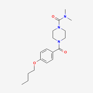 4-(4-butoxybenzoyl)-N,N-dimethylpiperazine-1-carboxamide