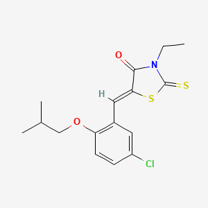 5-(5-chloro-2-isobutoxybenzylidene)-3-ethyl-2-thioxo-1,3-thiazolidin-4-one