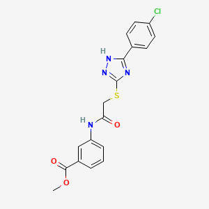 methyl 3-[({[5-(4-chlorophenyl)-4H-1,2,4-triazol-3-yl]sulfanyl}acetyl)amino]benzoate