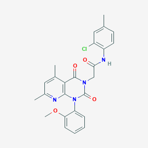 N-(2-CHLORO-4-METHYLPHENYL)-2-[1-(2-METHOXYPHENYL)-5,7-DIMETHYL-2,4-DIOXO-1H,2H,3H,4H-PYRIDO[2,3-D]PYRIMIDIN-3-YL]ACETAMIDE