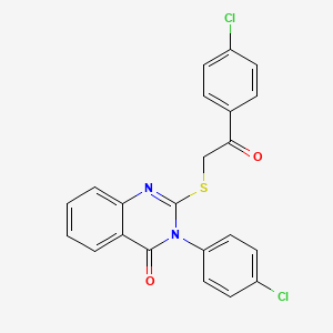 3-(4-chlorophenyl)-2-{[2-(4-chlorophenyl)-2-oxoethyl]thio}-4(3H)-quinazolinone