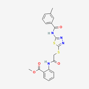 Methyl 2-({[(5-{[(3-methylphenyl)carbonyl]amino}-1,3,4-thiadiazol-2-yl)sulfanyl]acetyl}amino)benzoate