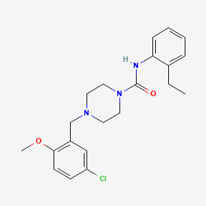 4-[(5-chloro-2-methoxyphenyl)methyl]-N-(2-ethylphenyl)piperazine-1-carboxamide