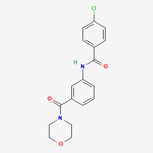 4-chloro-N-[3-(morpholin-4-ylcarbonyl)phenyl]benzamide