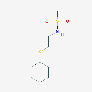 molecular formula C9H19NO2S2 B4636159 N-[2-(cyclohexylsulfanyl)ethyl]methanesulfonamide 