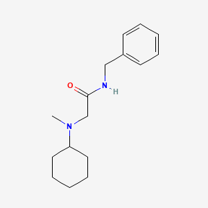 molecular formula C16H24N2O B4636176 N-benzyl-2-[cyclohexyl(methyl)amino]acetamide 