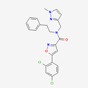 molecular formula C23H20Cl2N4O2 B4636203 5-(2,4-DICHLOROPHENYL)-N-[(1-METHYL-1H-PYRAZOL-3-YL)METHYL]-N-PHENETHYL-3-ISOXAZOLECARBOXAMIDE 