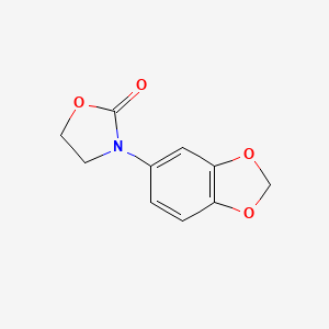 molecular formula C10H9NO4 B4636213 3-(1,3-benzodioxol-5-yl)-1,3-oxazolidin-2-one 