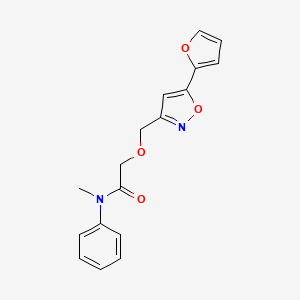 molecular formula C17H16N2O4 B4636231 2-{[5-(2-furyl)-3-isoxazolyl]methoxy}-N-methyl-N-phenylacetamide 