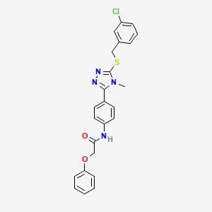 N-(4-{5-[(3-chlorobenzyl)sulfanyl]-4-methyl-4H-1,2,4-triazol-3-yl}phenyl)-2-phenoxyacetamide