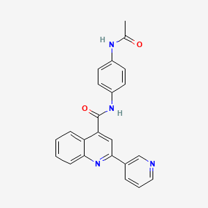 molecular formula C23H18N4O2 B4636274 N-[4-(acetylamino)phenyl]-2-(pyridin-3-yl)quinoline-4-carboxamide 