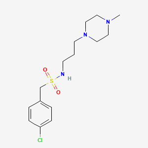 1-(4-chlorophenyl)-N-[3-(4-methyl-1-piperazinyl)propyl]methanesulfonamide