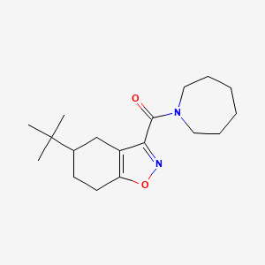 molecular formula C18H28N2O2 B4636294 Azepan-1-yl(5-tert-butyl-4,5,6,7-tetrahydro-1,2-benzoxazol-3-yl)methanone 