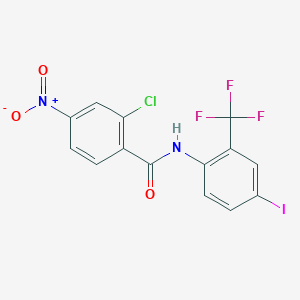 2-chloro-N-[4-iodo-2-(trifluoromethyl)phenyl]-4-nitrobenzamide