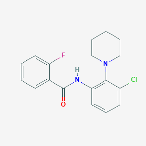 N-[3-chloro-2-(1-piperidinyl)phenyl]-2-fluorobenzamide