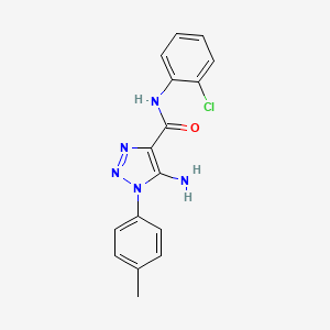 molecular formula C16H14ClN5O B4636311 5-amino-N-(2-chlorophenyl)-1-(4-methylphenyl)-1H-1,2,3-triazole-4-carboxamide 