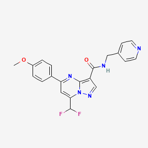 7-(difluoromethyl)-5-(4-methoxyphenyl)-N-(4-pyridinylmethyl)pyrazolo[1,5-a]pyrimidine-3-carboxamide