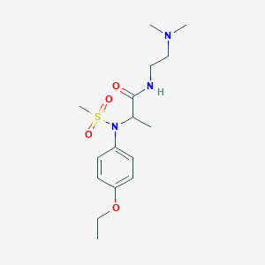 molecular formula C16H27N3O4S B4636362 N~1~-[2-(dimethylamino)ethyl]-N~2~-(4-ethoxyphenyl)-N~2~-(methylsulfonyl)alaninamide 