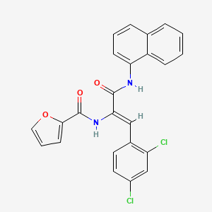 molecular formula C24H16Cl2N2O3 B4636372 N-[(Z)-1-(2,4-dichlorophenyl)-3-(naphthalen-1-ylamino)-3-oxoprop-1-en-2-yl]furan-2-carboxamide 