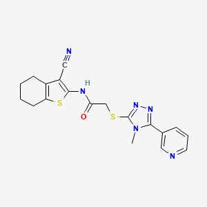 N-(3-cyano-4,5,6,7-tetrahydro-1-benzothiophen-2-yl)-2-{[4-methyl-5-(pyridin-3-yl)-4H-1,2,4-triazol-3-yl]sulfanyl}acetamide