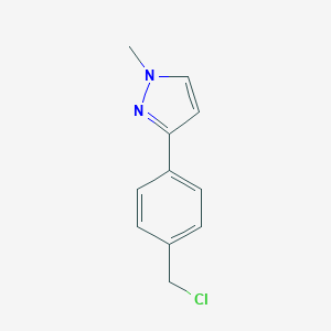 molecular formula C11H11ClN2 B046364 3-[4-(氯甲基)苯基]-1-甲基-1H-吡唑 CAS No. 916766-83-1