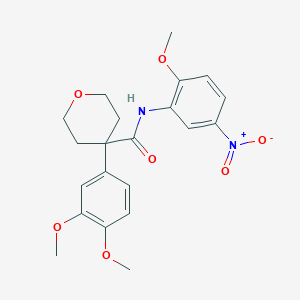 4-(3,4-dimethoxyphenyl)-N-(2-methoxy-5-nitrophenyl)tetrahydro-2H-pyran-4-carboxamide