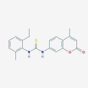 molecular formula C20H20N2O2S B4636404 N-(2-ethyl-6-methylphenyl)-N'-(4-methyl-2-oxo-2H-chromen-7-yl)thiourea 