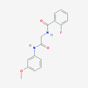 2-fluoro-N-{2-[(3-methoxyphenyl)amino]-2-oxoethyl}benzamide