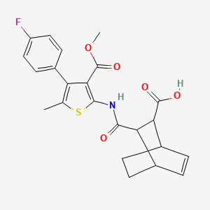 3-({[4-(4-fluorophenyl)-3-(methoxycarbonyl)-5-methyl-2-thienyl]amino}carbonyl)bicyclo[2.2.2]oct-5-ene-2-carboxylic acid