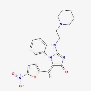 3-[(5-nitro-2-furyl)methylene]-9-[2-(1-piperidinyl)ethyl]-3H-imidazo[1,2-a]benzimidazol-2(9H)-one