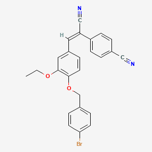 4-[(E)-2-{4-[(4-bromobenzyl)oxy]-3-ethoxyphenyl}-1-cyanoethenyl]benzonitrile