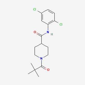 N-(2,5-dichlorophenyl)-1-(2,2-dimethylpropanoyl)piperidine-4-carboxamide