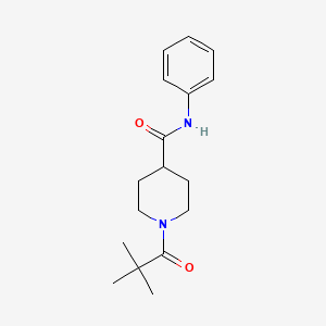 molecular formula C17H24N2O2 B4636497 1-(2,2-dimethylpropanoyl)-N-phenylpiperidine-4-carboxamide 