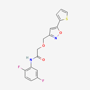 N-(2,5-difluorophenyl)-2-{[5-(2-thienyl)-3-isoxazolyl]methoxy}acetamide