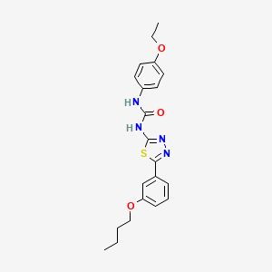 molecular formula C21H24N4O3S B4636538 N-[5-(3-butoxyphenyl)-1,3,4-thiadiazol-2-yl]-N'-(4-ethoxyphenyl)urea 