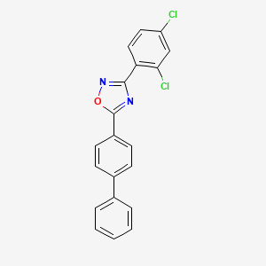 molecular formula C20H12Cl2N2O B4636548 5-(4-biphenylyl)-3-(2,4-dichlorophenyl)-1,2,4-oxadiazole 