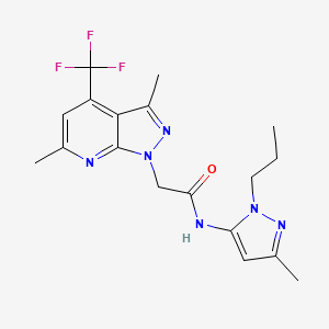 2-[3,6-DIMETHYL-4-(TRIFLUOROMETHYL)-1H-PYRAZOLO[3,4-B]PYRIDIN-1-YL]-N~1~-(3-METHYL-1-PROPYL-1H-PYRAZOL-5-YL)ACETAMIDE