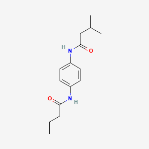 molecular formula C15H22N2O2 B4636588 N-[4-(butyrylamino)phenyl]-3-methylbutanamide 