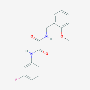 molecular formula C16H15FN2O3 B4636596 N-(3-fluorophenyl)-N'-(2-methoxybenzyl)ethanediamide 