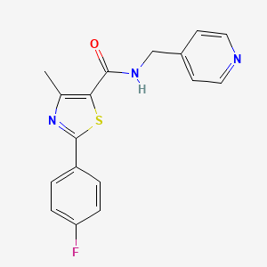 2-(4-fluorophenyl)-4-methyl-N-(pyridin-4-ylmethyl)-1,3-thiazole-5-carboxamide